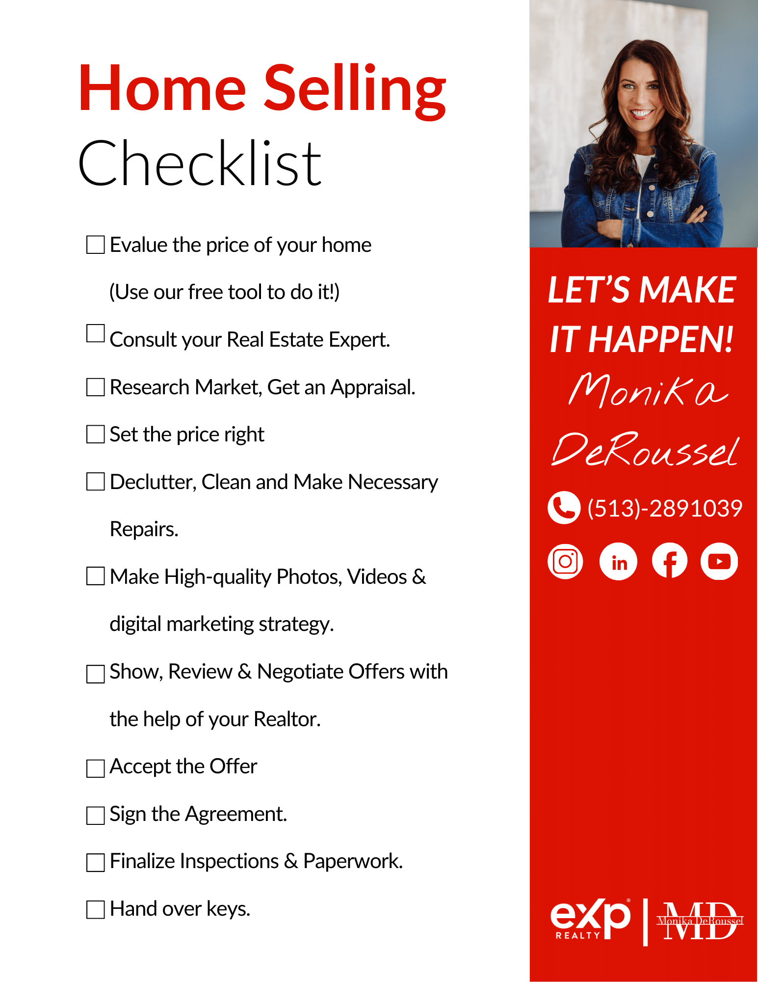 Home selling checklist by Monika DeRoussel